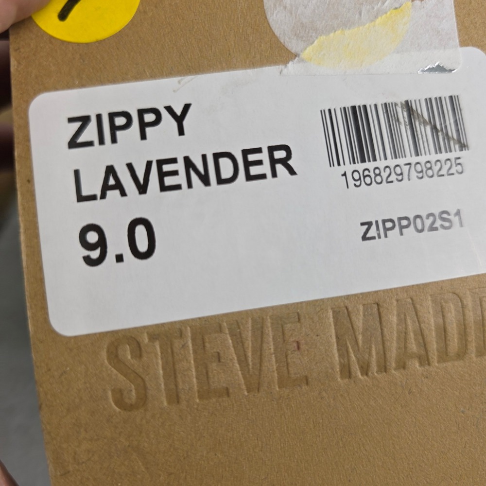 Steve Madden Zippy Slide Jelly Sandals Lavender Square Toe Flat Women Size 9 NEW - Picture 5 of 5